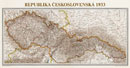 Èeskoslovensko 1933 - Nástìnná mapa