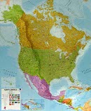 Severní Amerika - Nástìnná mapa
