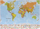 Politick mapa svta s vlajkami - Nstnn mapa